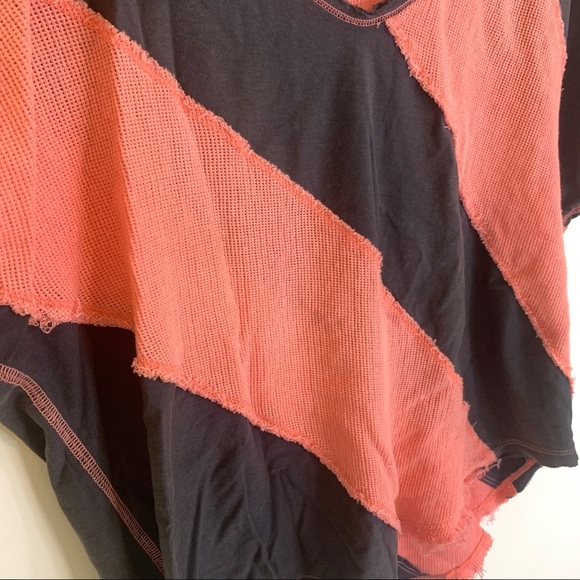 We The Free Chunky Diagonal Stripe Top Orange Grey - Picture 13 of 14